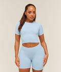 Lift Seamless Short Sleeve Top - Chilled Blue