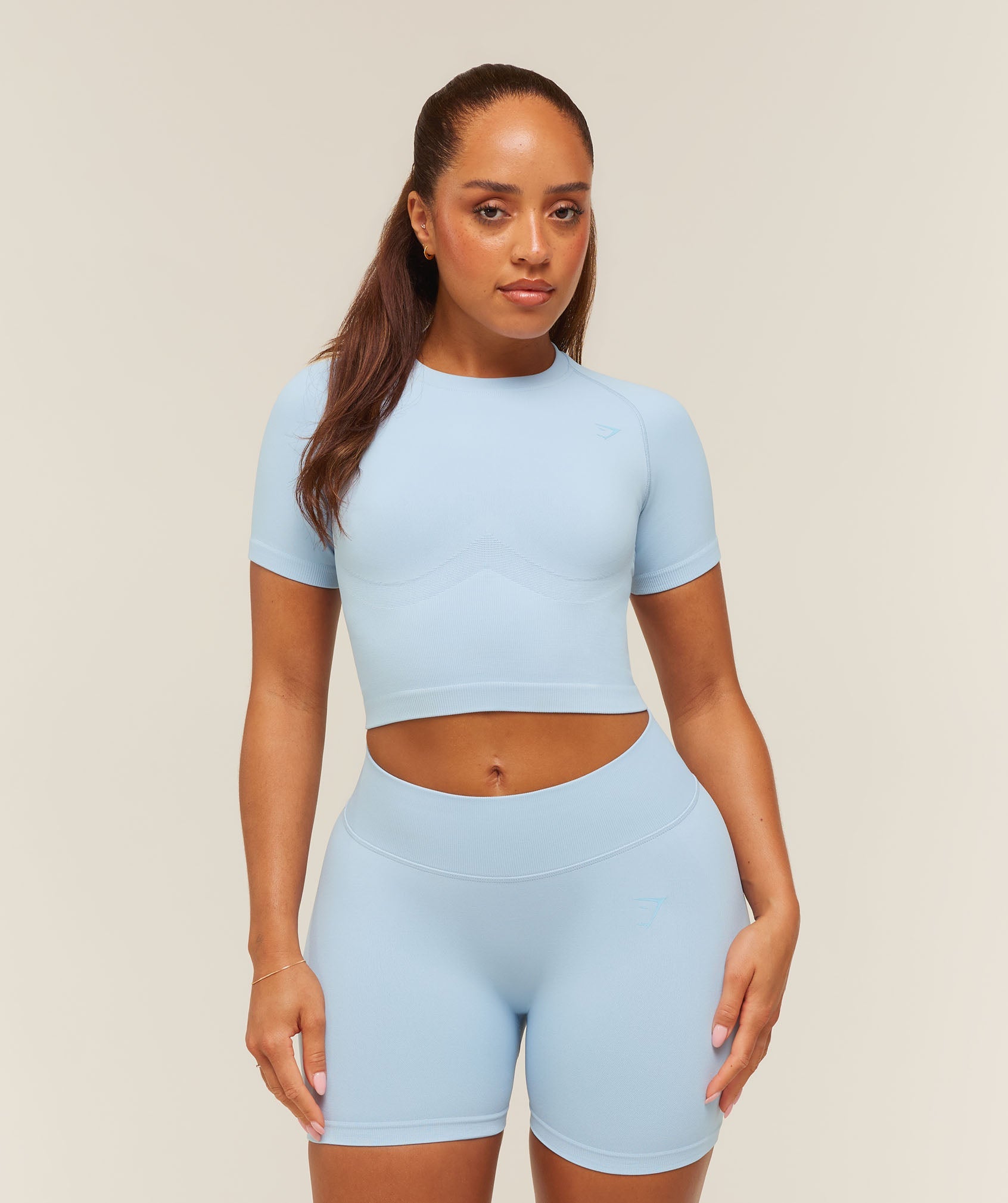 Lift Seamless Short Sleeve Top - Chilled Blue