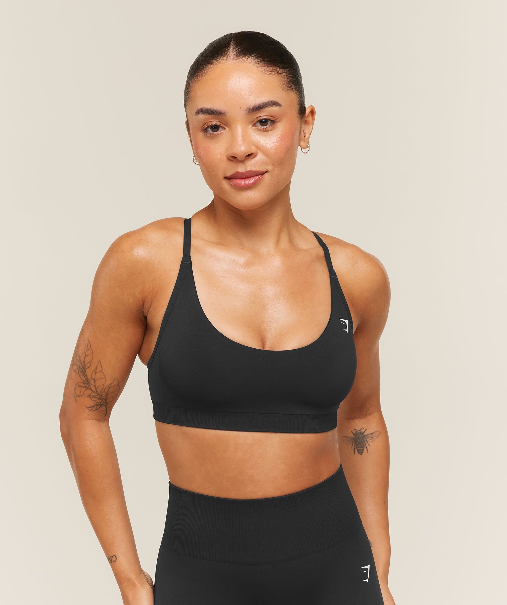Everyday Seamless Racerback Sports Bra - Black