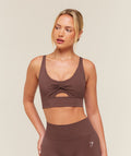 Twist Front Sports Bra - Espresso Brown ;)