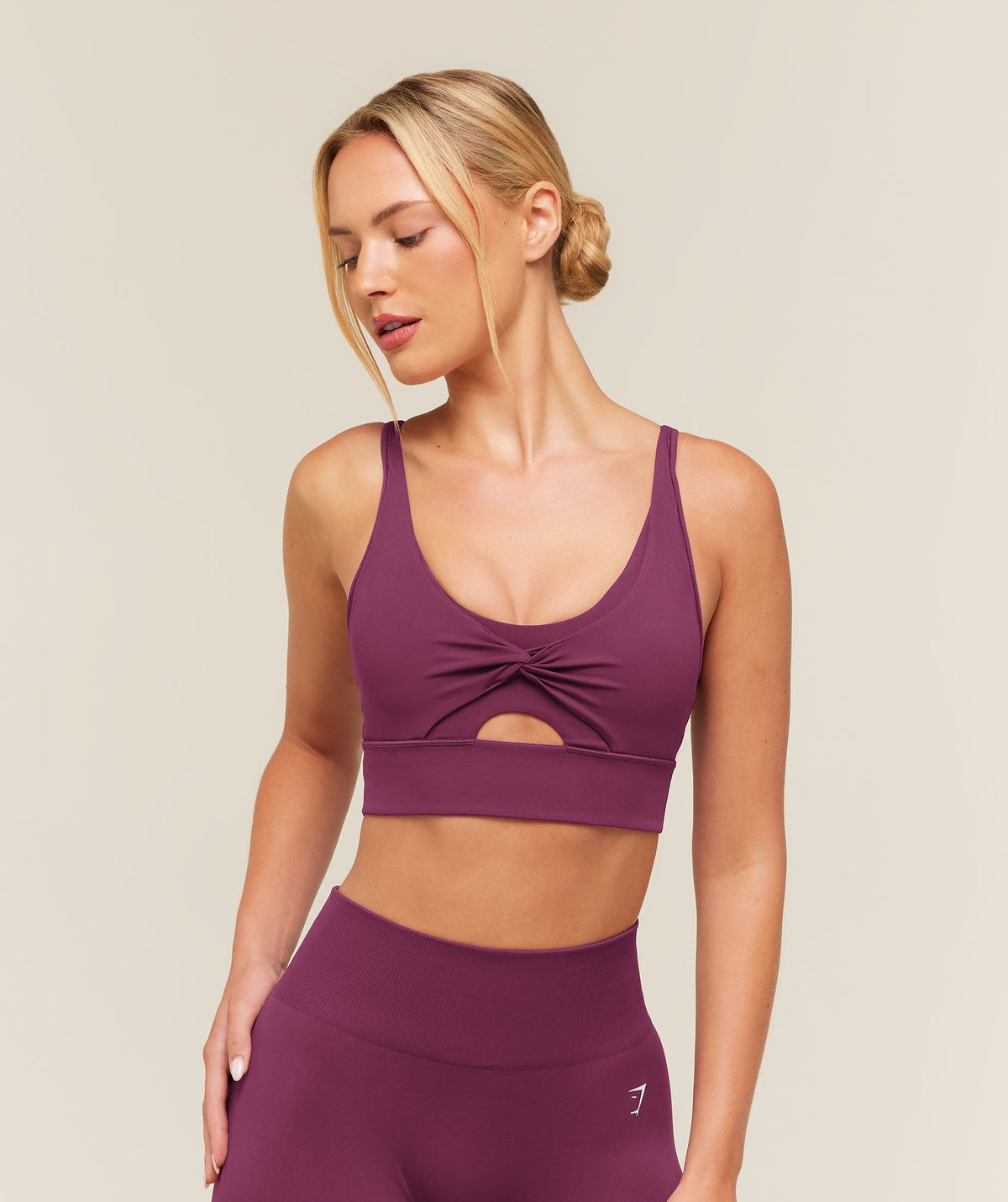 Twist Front Sports Bra - Strength Pink ;)