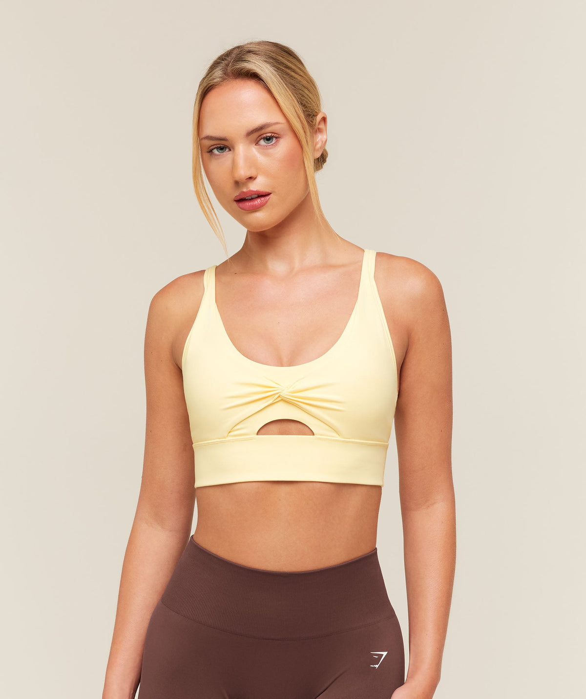 Twist Front Sports Bra - Butter Yellow ;)