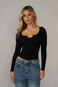 Notch Longsleeve Top