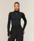 Onyx V1 Long Sleeve - Black/Onyx Grey/Brand Blue
