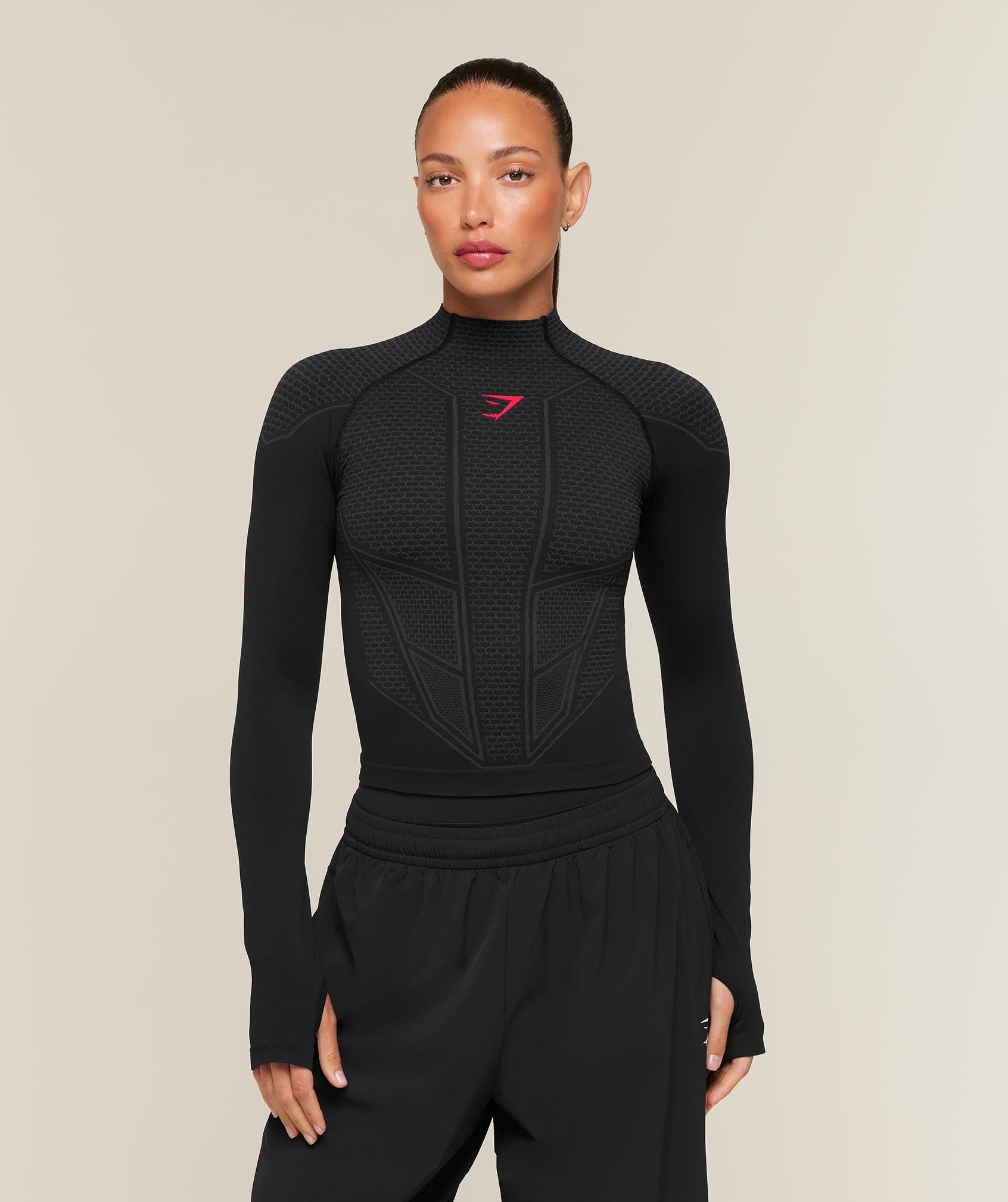 Onyx V1 Long Sleeve - Black/Onyx Grey/Carmine Red