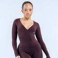 Origin Long Sleeve V-Neck Top Espresso