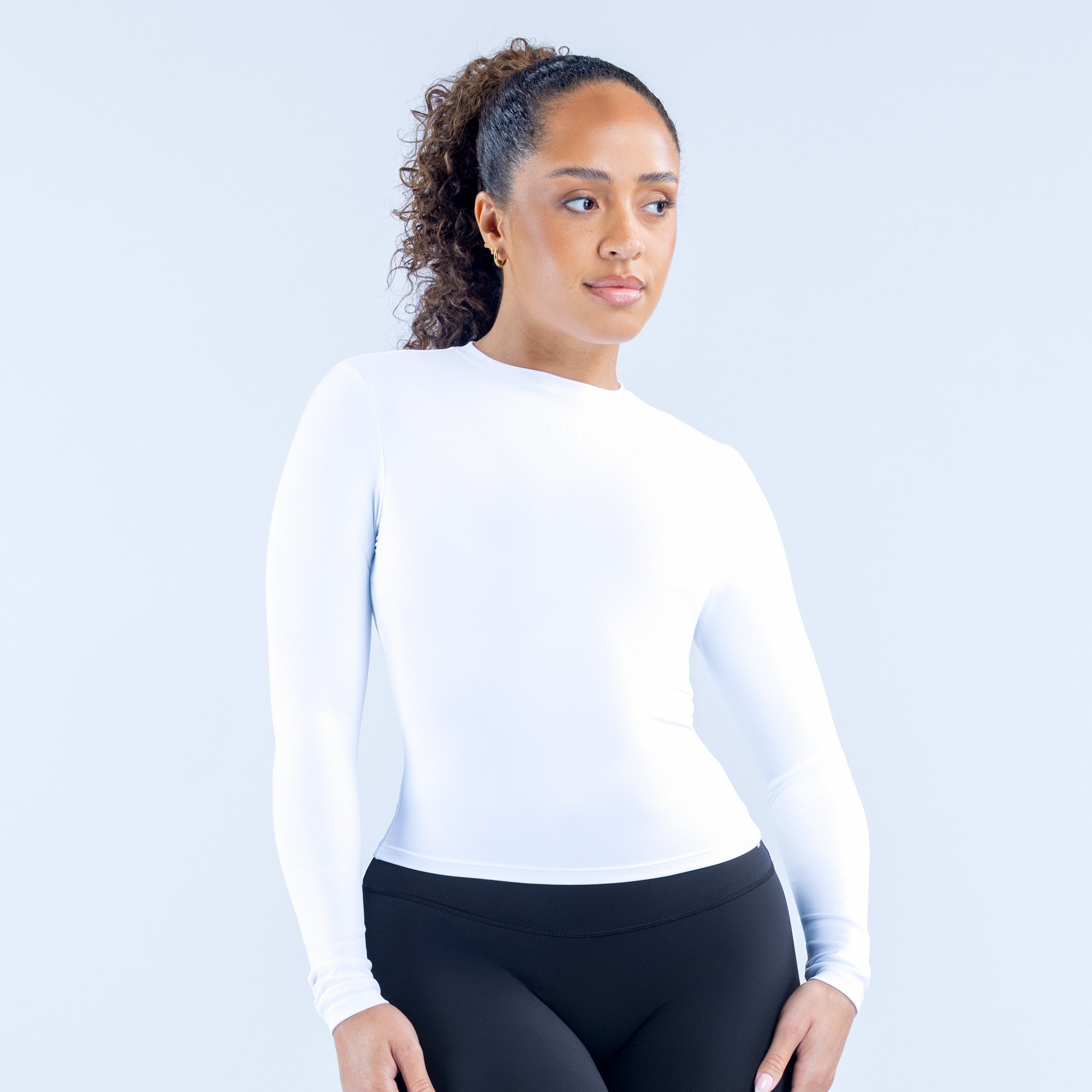 Origin Fitted Long Sleeve Top Optic White