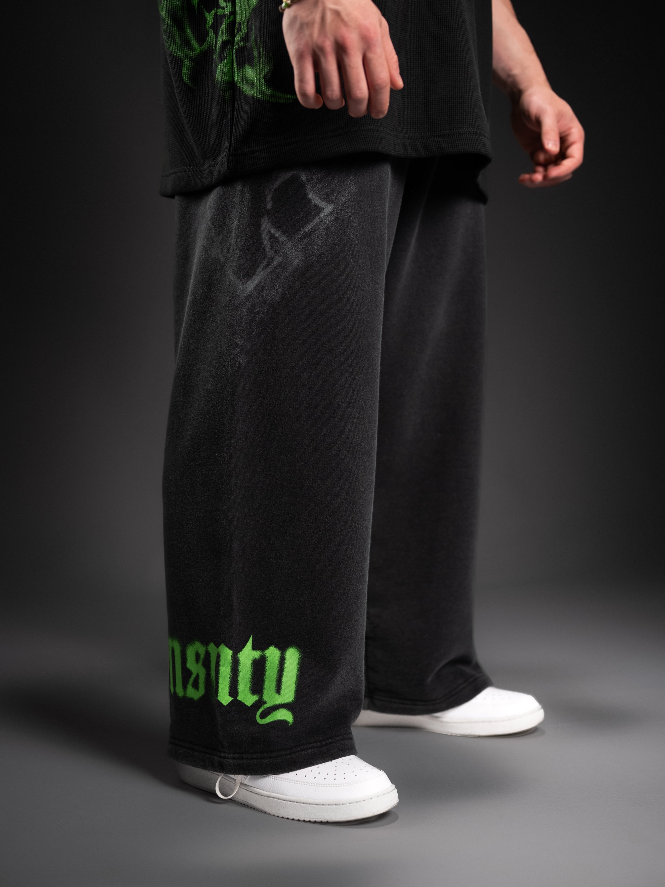 Wide Leg Sweats Venom Green