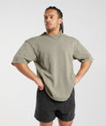 Power Washed Short Sleeve Crew - Ecru Brown ;)