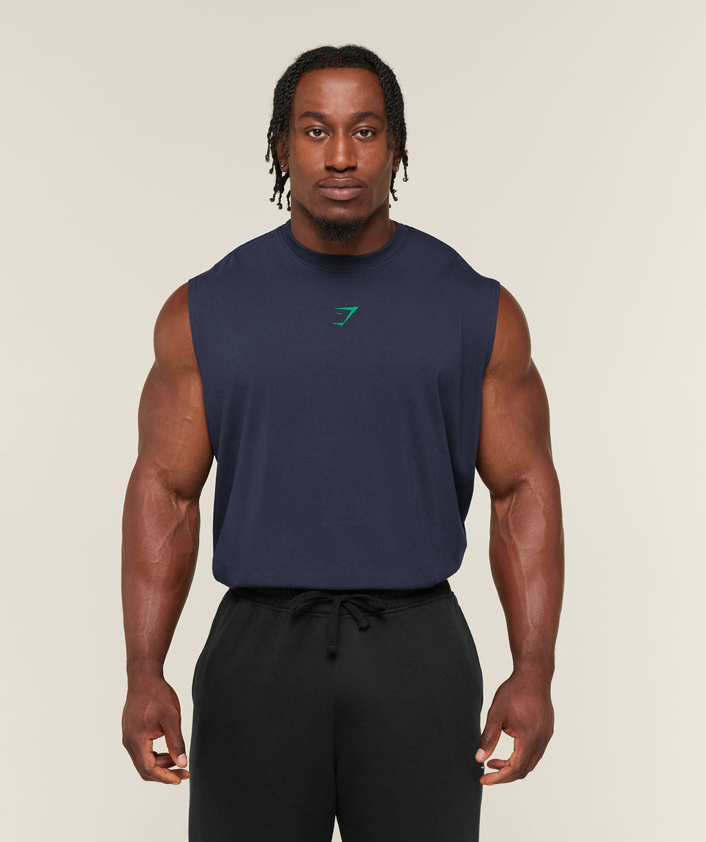 Power Cut Off Tank - Heavy Blue/Track Green