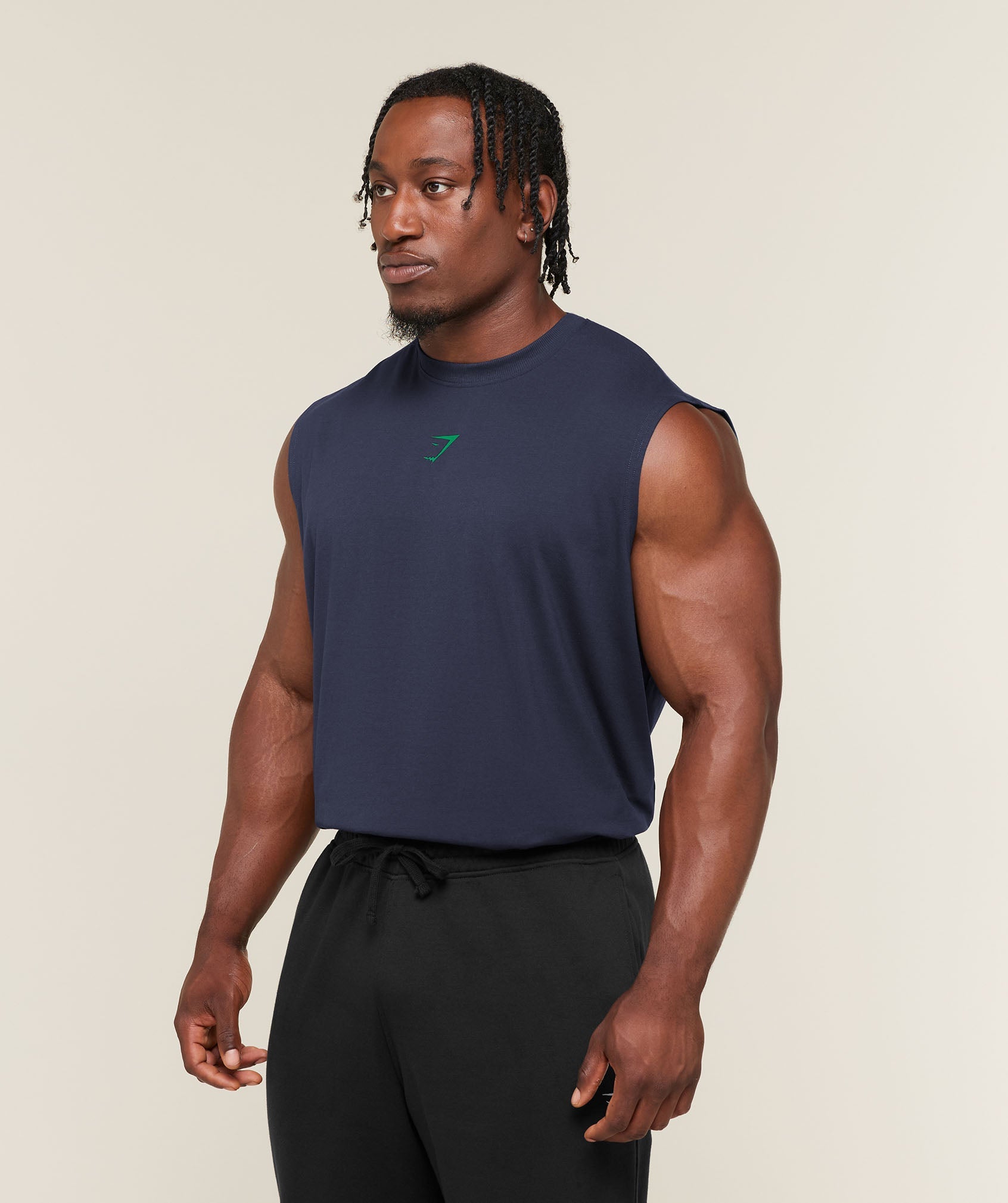 Power Cut Off Tank - Heavy Blue/Track Green