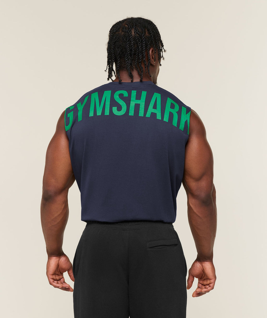 Power Cut Off Tank - Heavy Blue/Track Green