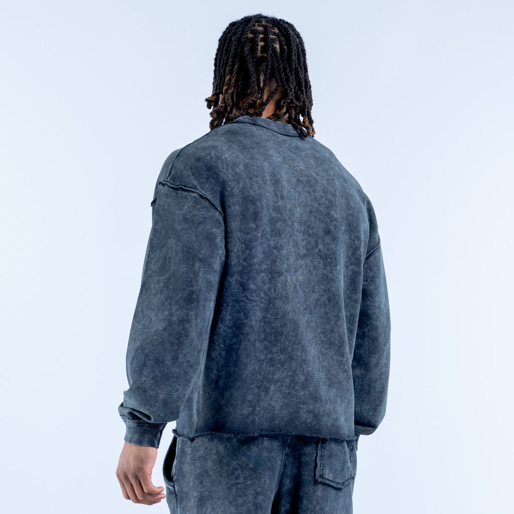 Recharge Washed Sweatshirt Midnight Black