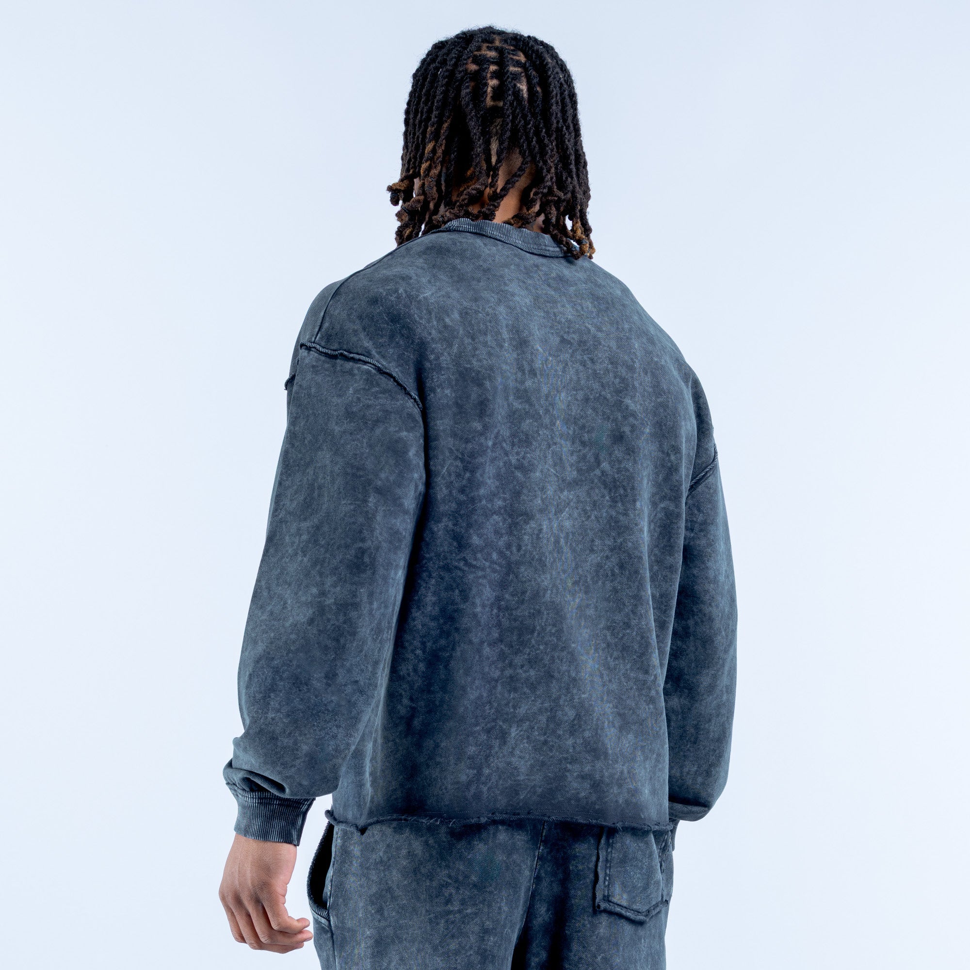 Recharge Washed Sweatshirt Midnight Black