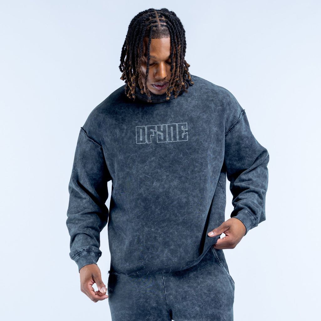 Recharge Washed Sweatshirt Midnight Black