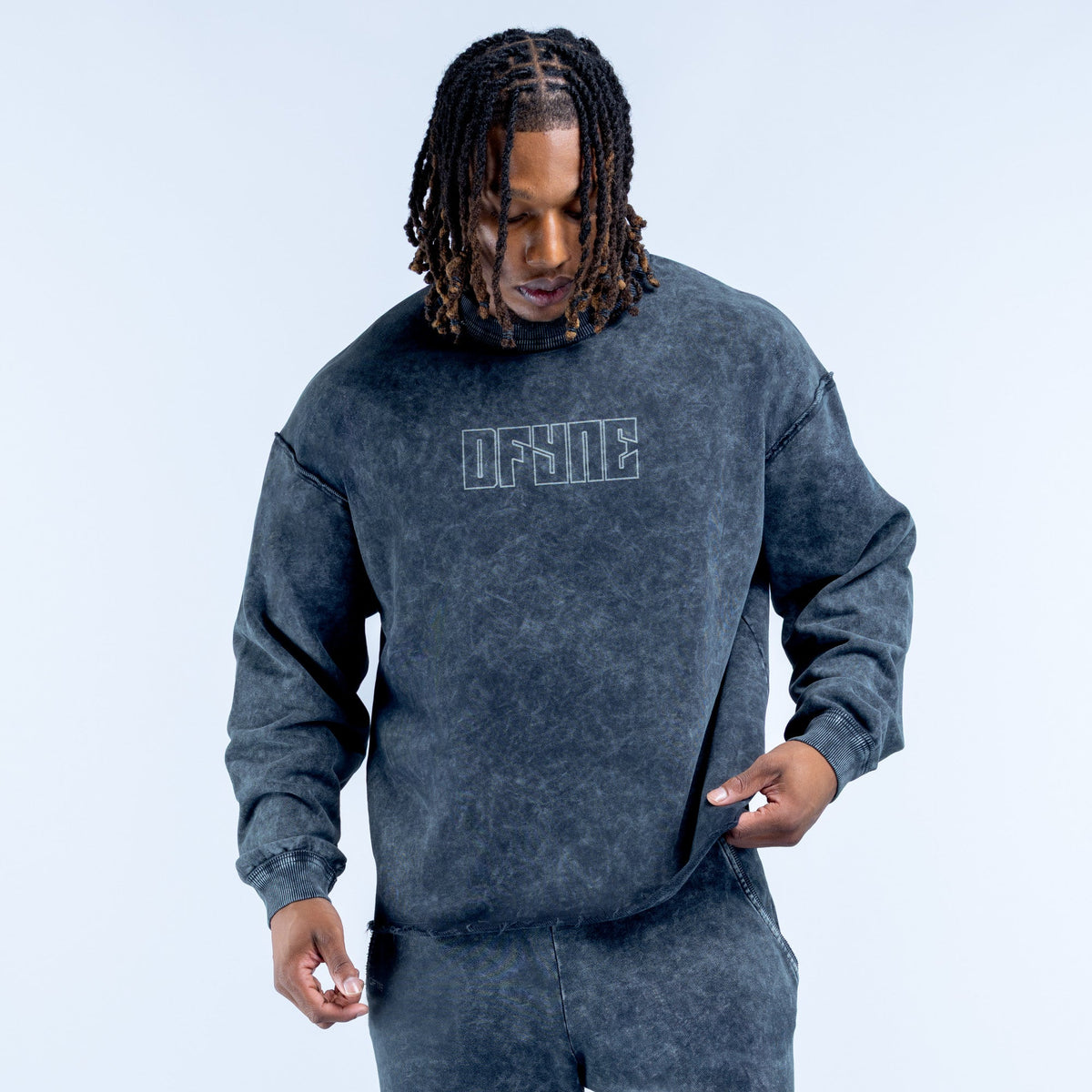 Recharge Washed Sweatshirt Midnight Black
