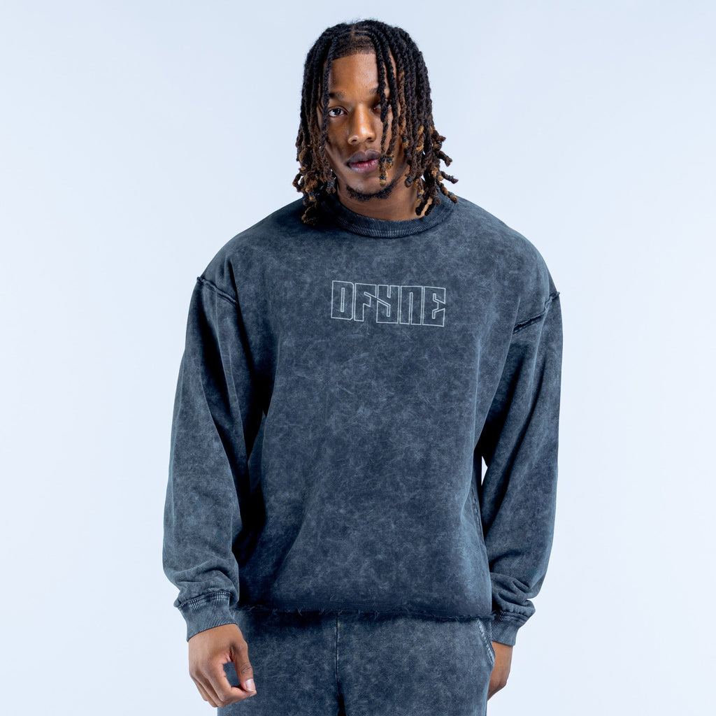 Recharge Washed Sweatshirt Midnight Black