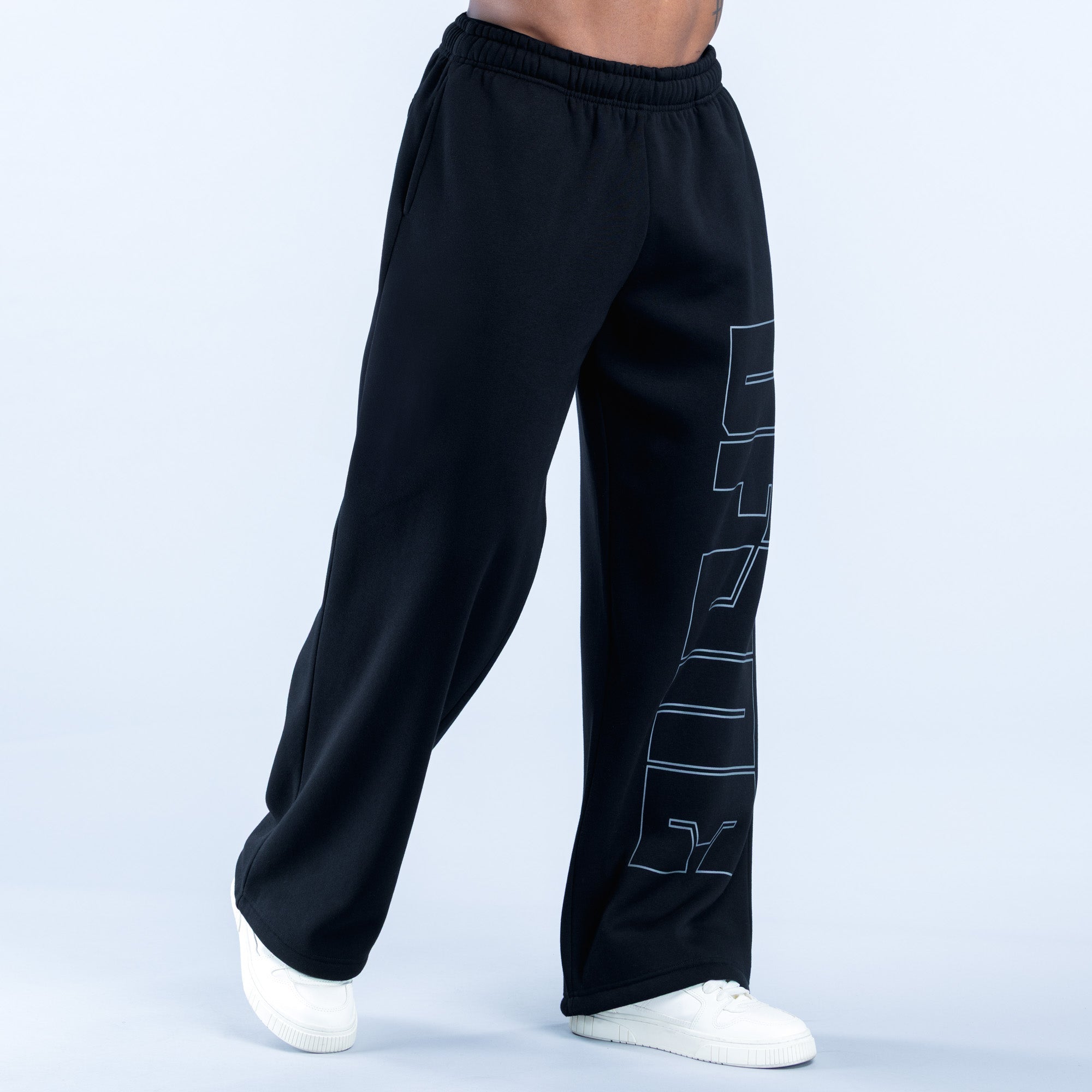 Recharge Graphic Straight Leg Joggers Midnight Black