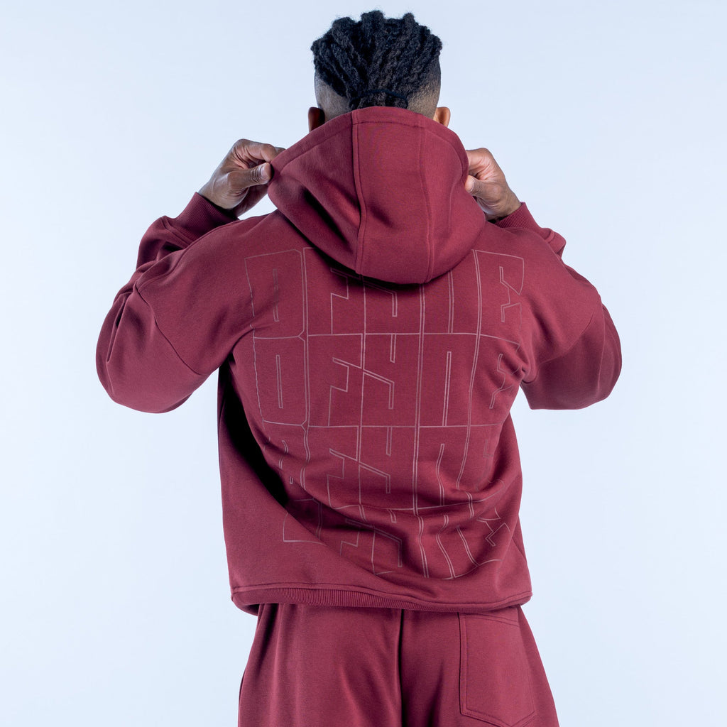 Recharge Graphic Hoodie Burgundy