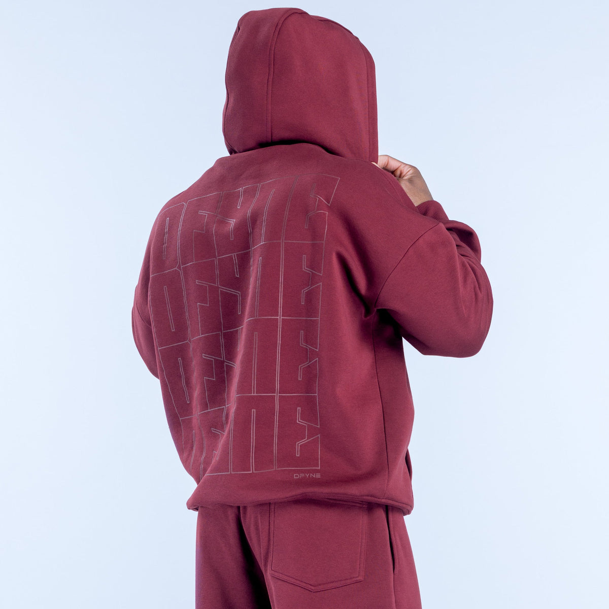 Recharge Graphic Hoodie Burgundy