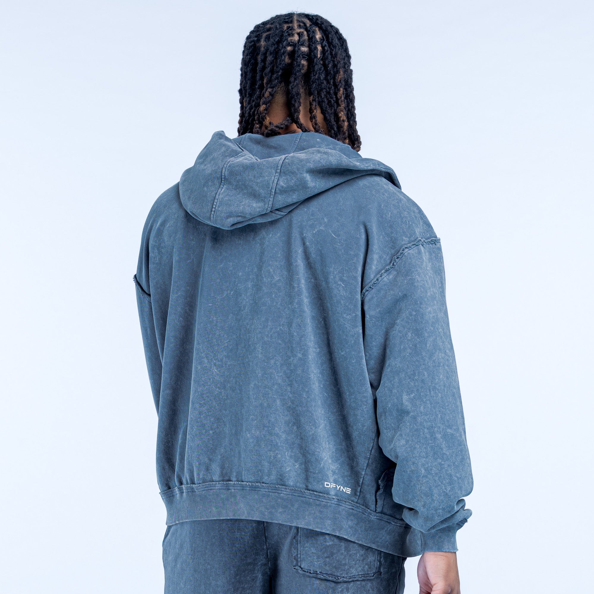 Recharge Washed Zip Hoodie Slate Grey