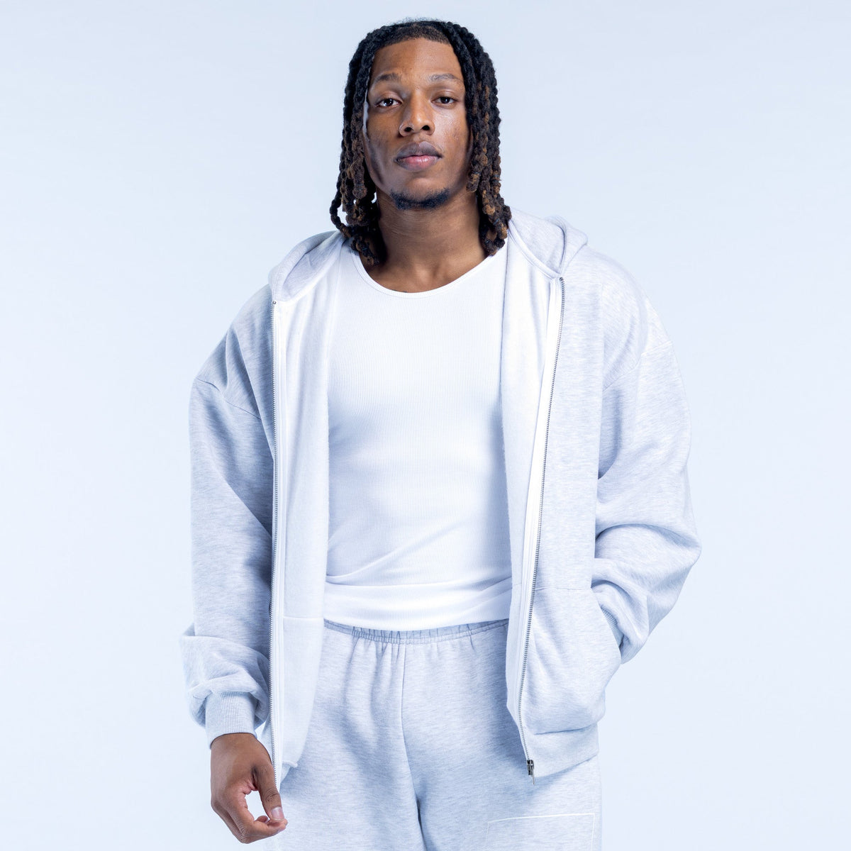 Recharge Zip Hoodie Grey Marl