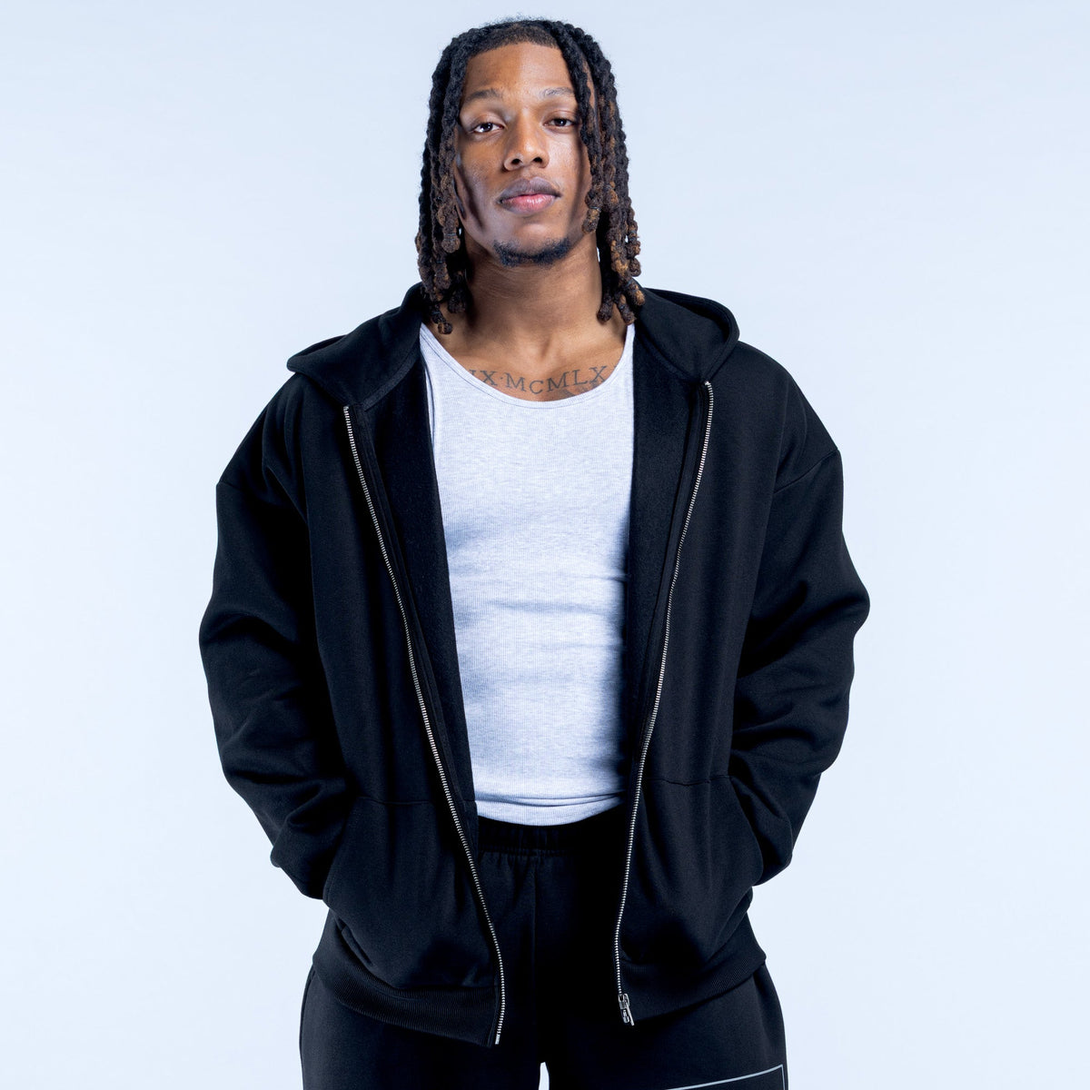 Recharge Zip Hoodie Midnight Black