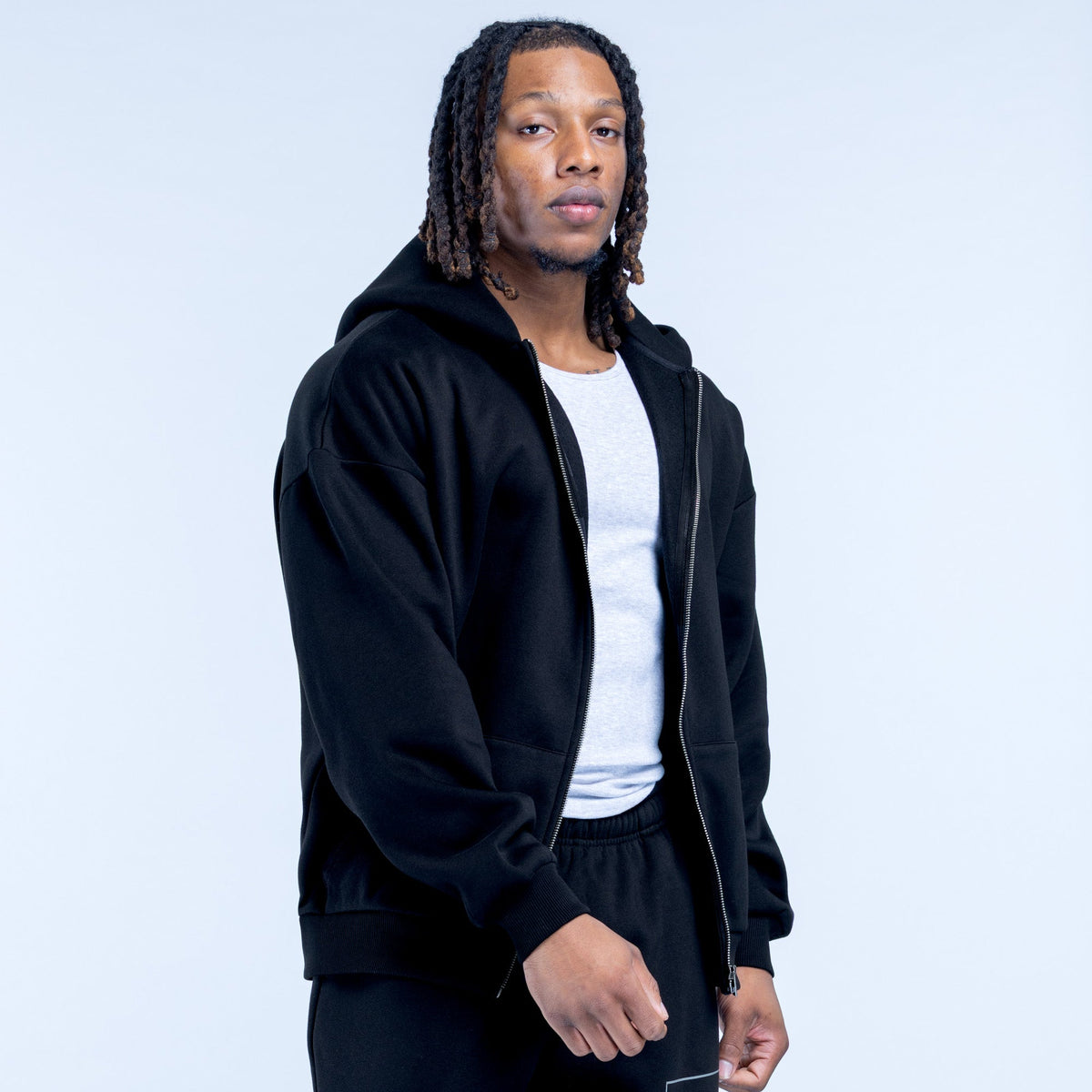 Recharge Zip Hoodie Midnight Black