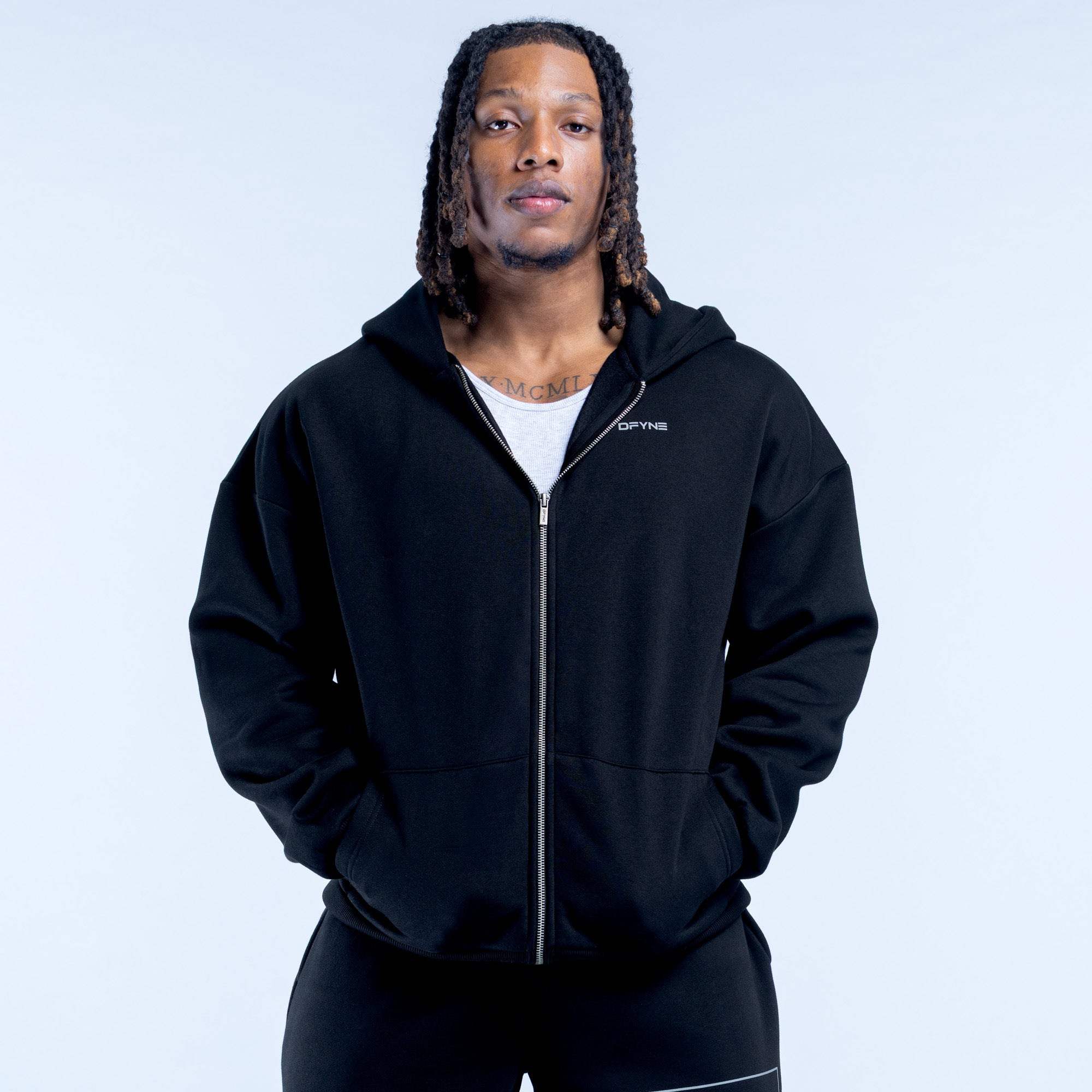 Recharge Zip Hoodie Midnight Black