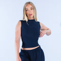 Revive Backless Ribbed Top - Navy ;)