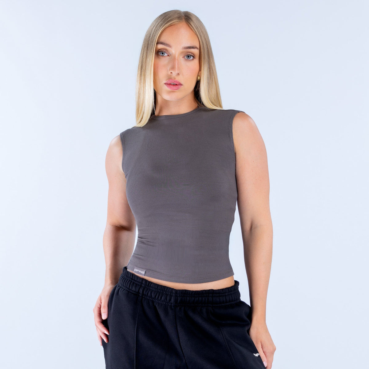 Revive Backless Ribbed Top - Truffle ;)