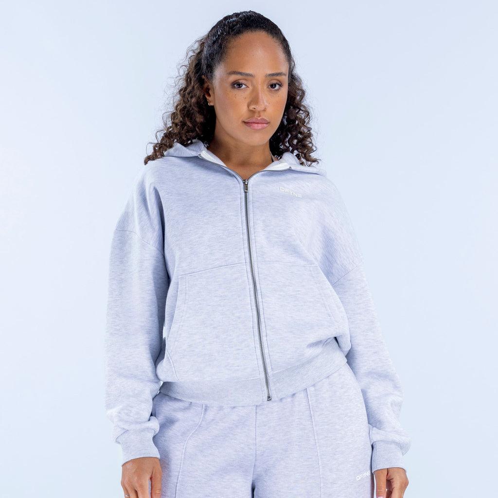 Revive Zip Hoodie Grey Marl