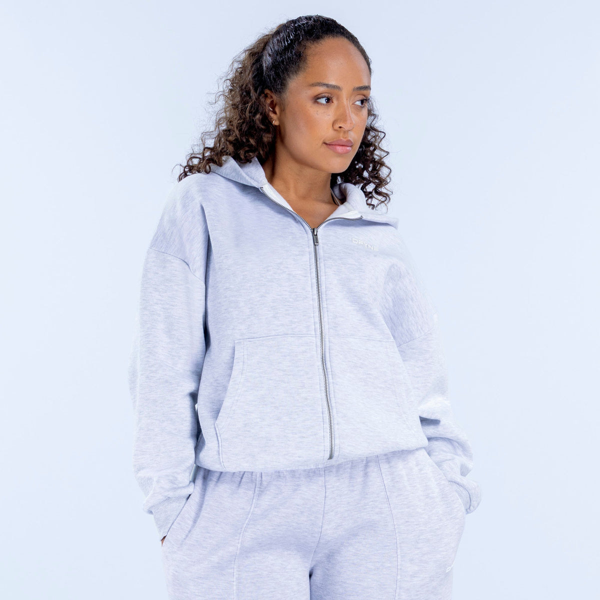 Revive Zip Hoodie Grey Marl