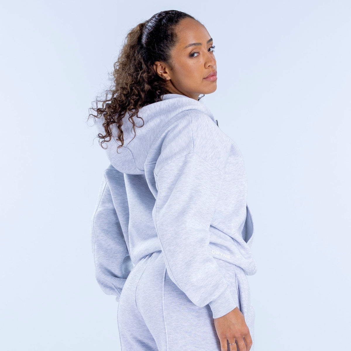 Revive Zip Hoodie Grey Marl