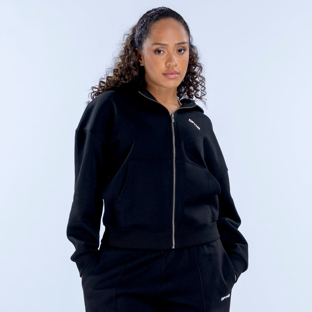 Revive Zip Hoodie Midnight Black