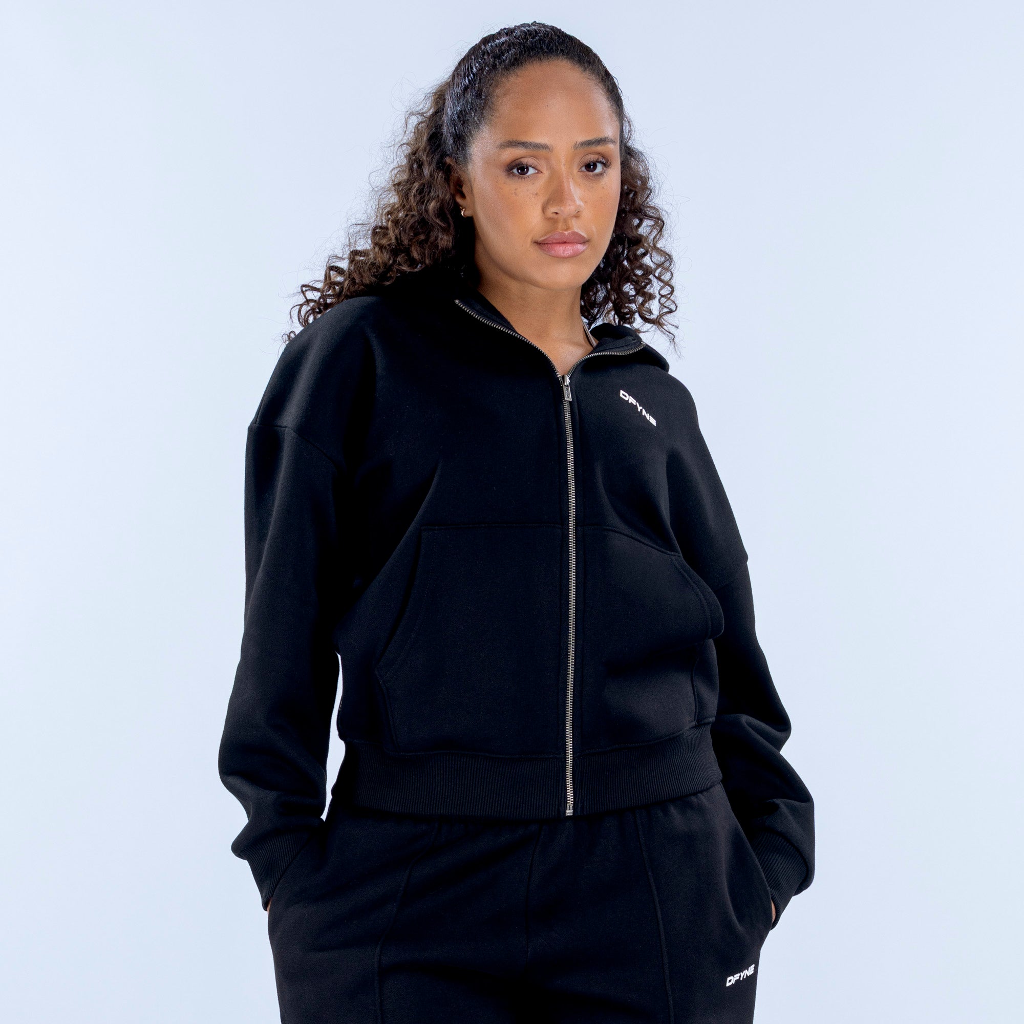 Revive Zip Hoodie Midnight Black