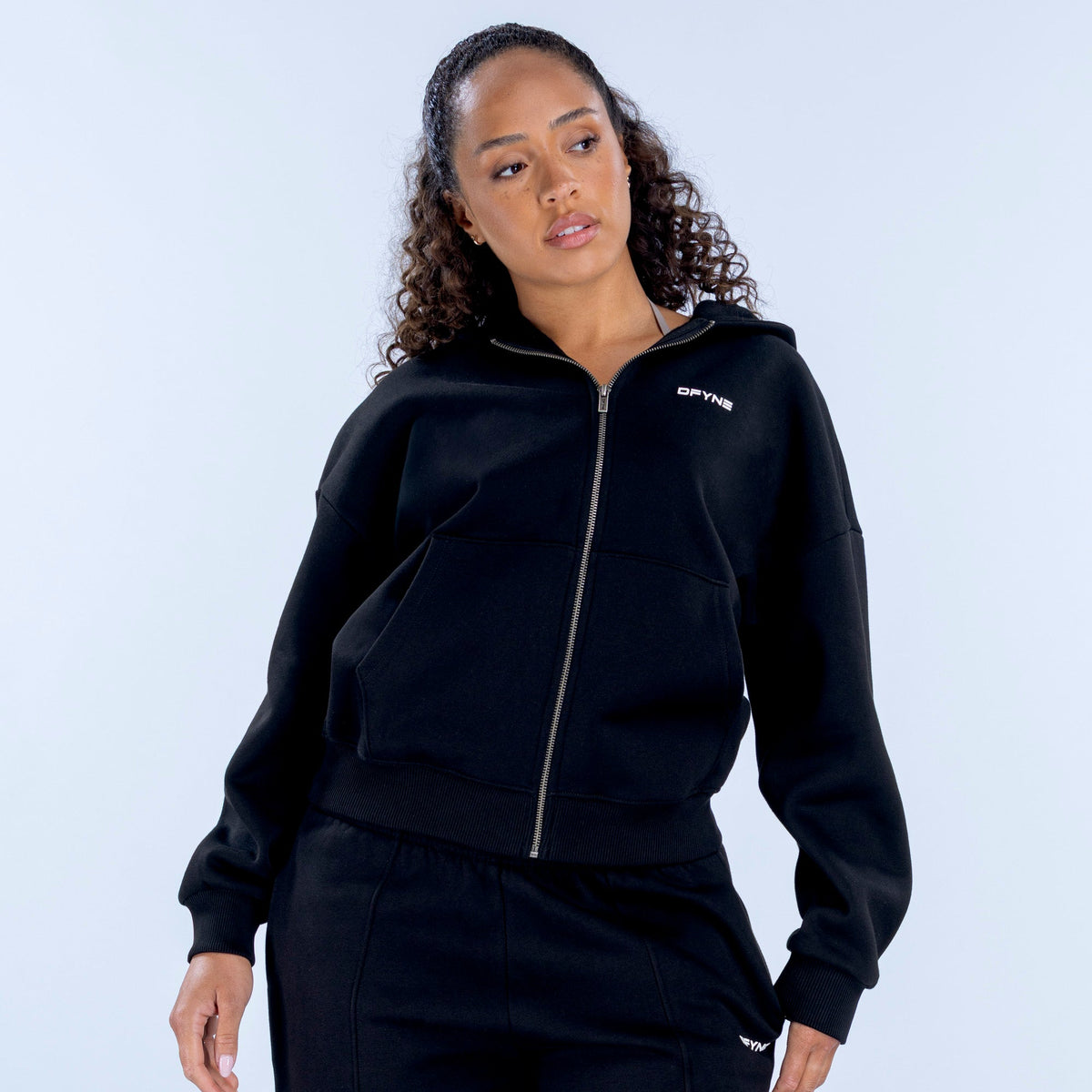 Revive Zip Hoodie Midnight Black