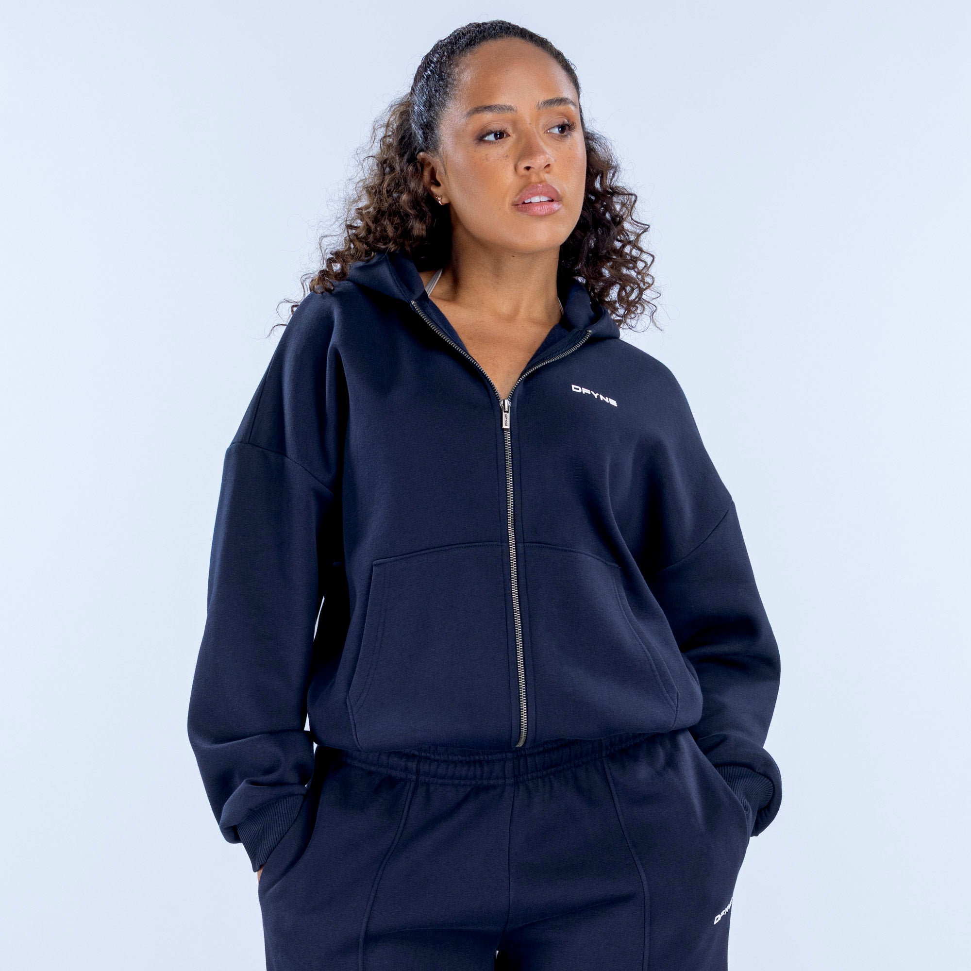 Revive Zip Hoodie Navy