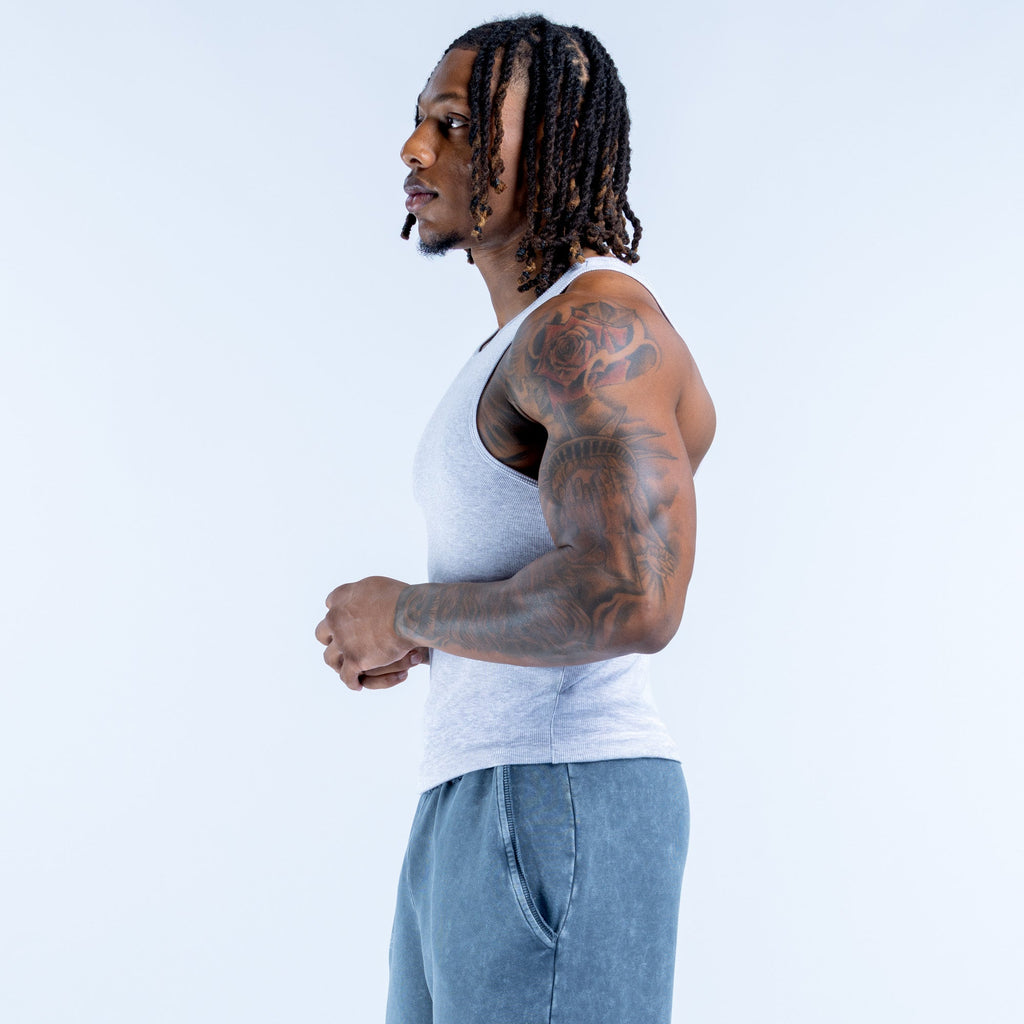 Recharge Ribbed Vest Grey Marl