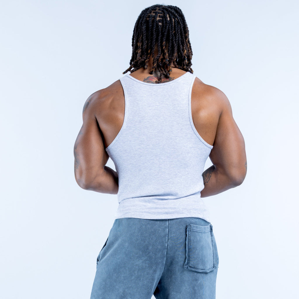 Recharge Ribbed Vest Grey Marl