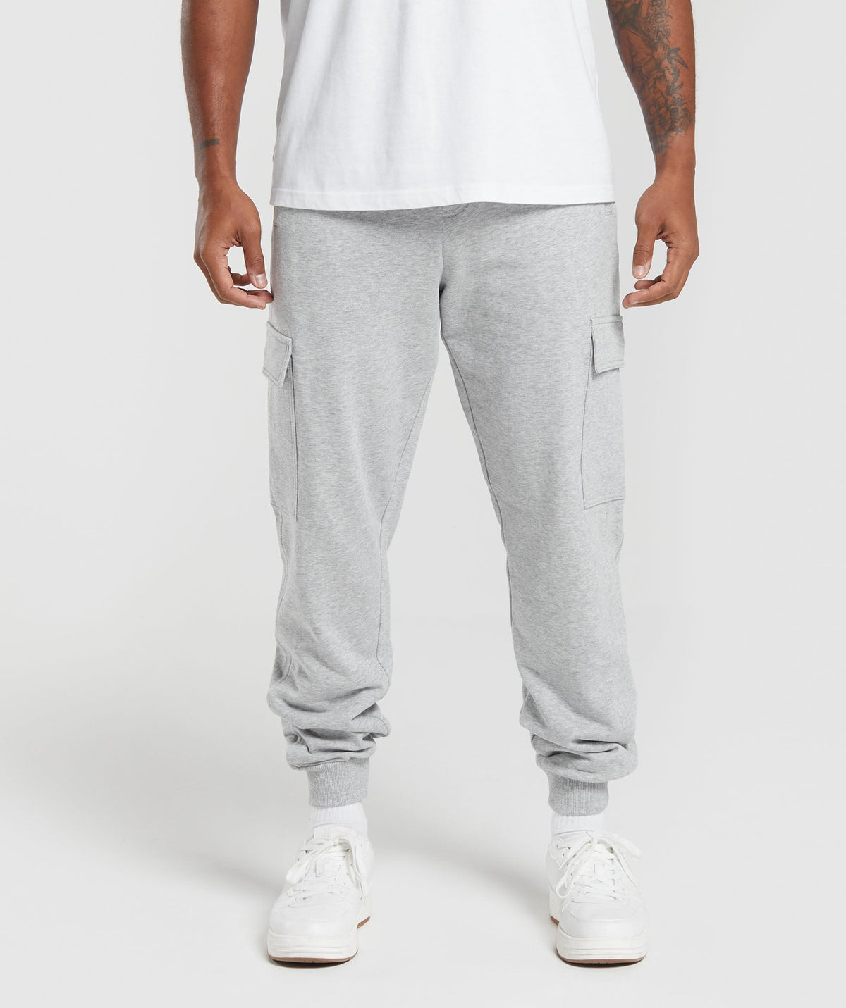 Rest Day Essentials Cargo Joggers - Light Grey Core Marl ;)