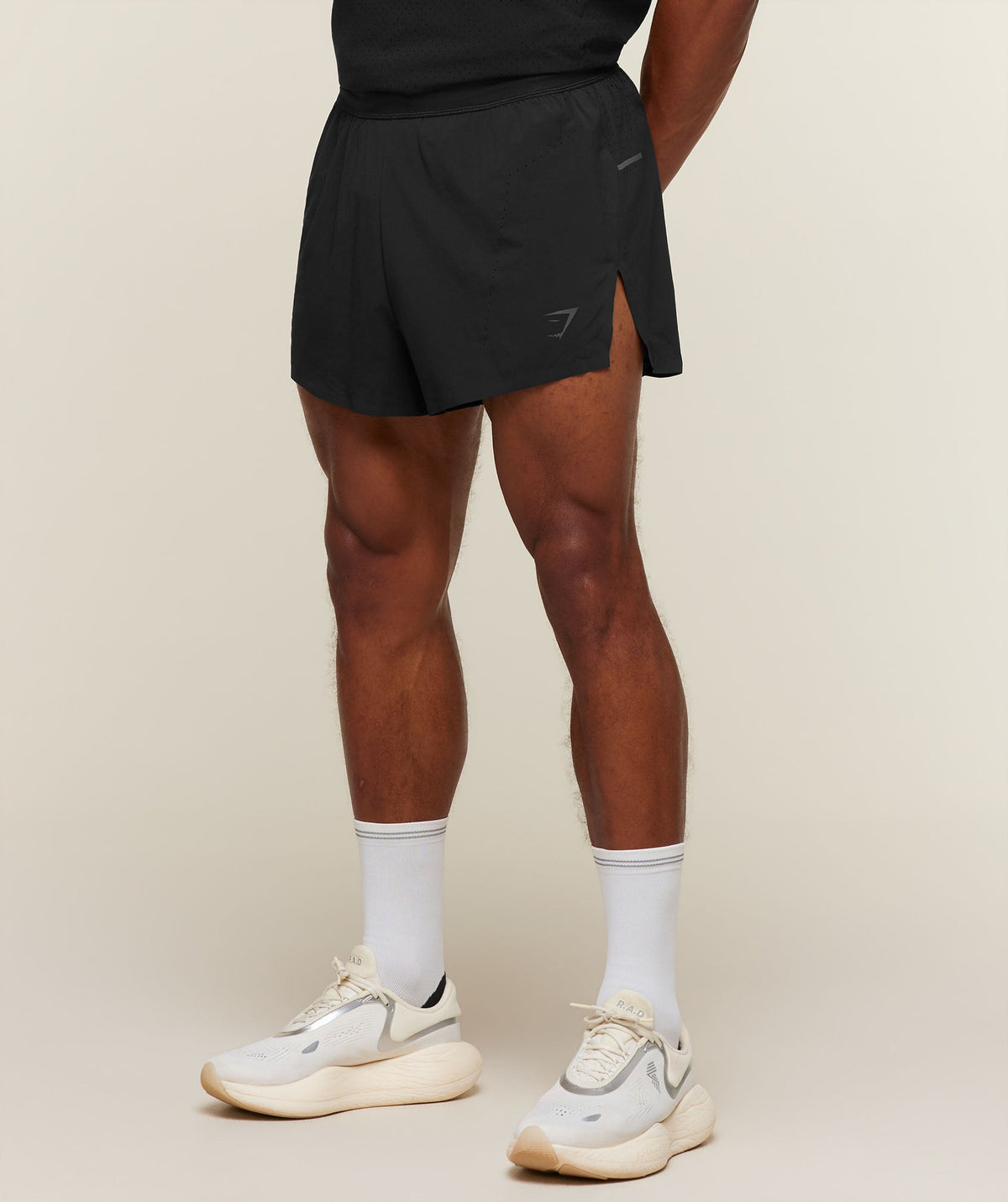 Running Elite High Split Race Day Shorts - Black