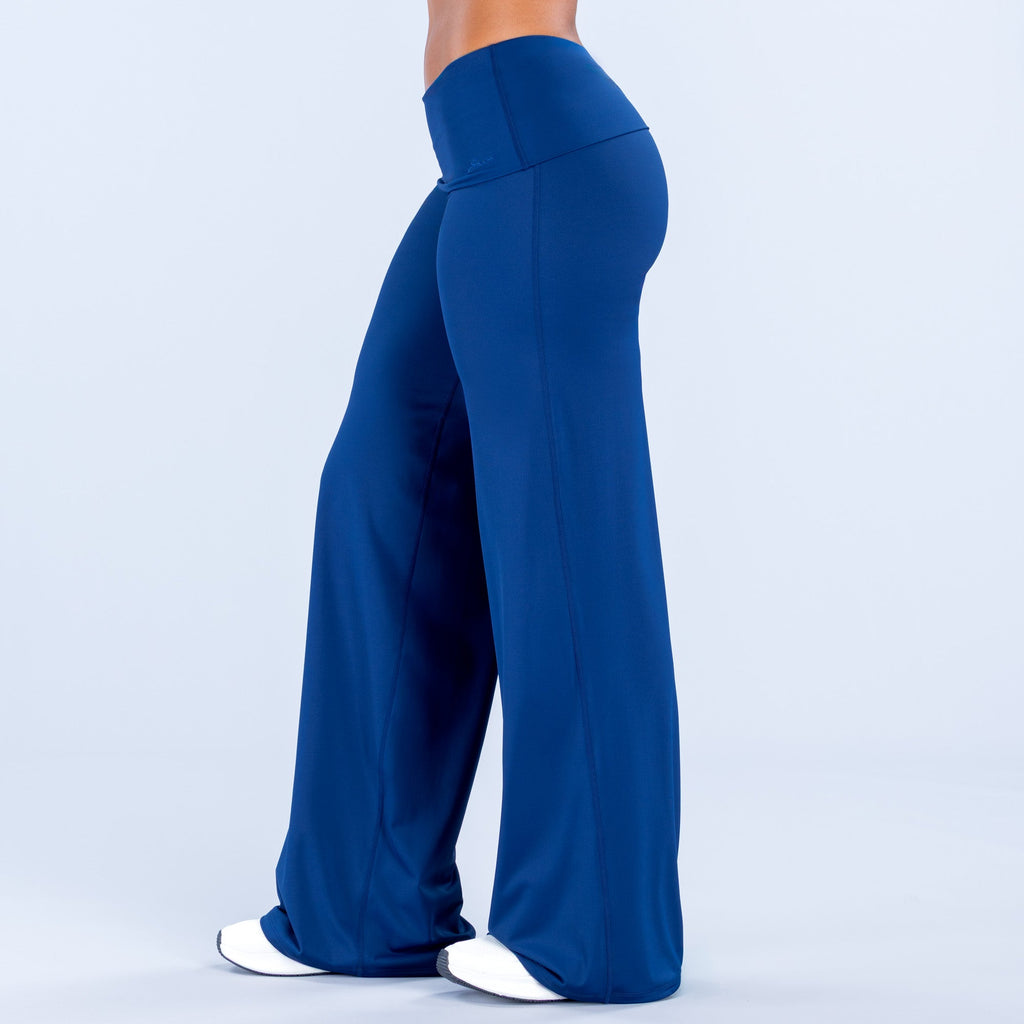 Sav Fold Over Wide Leg Pants Blueberry