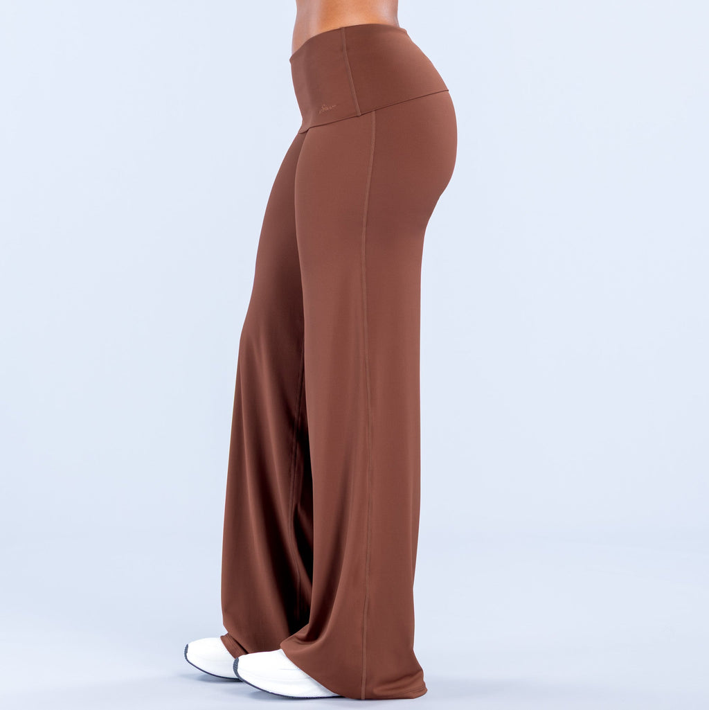 Sav Fold Over Wide Leg Pants Hazelnut