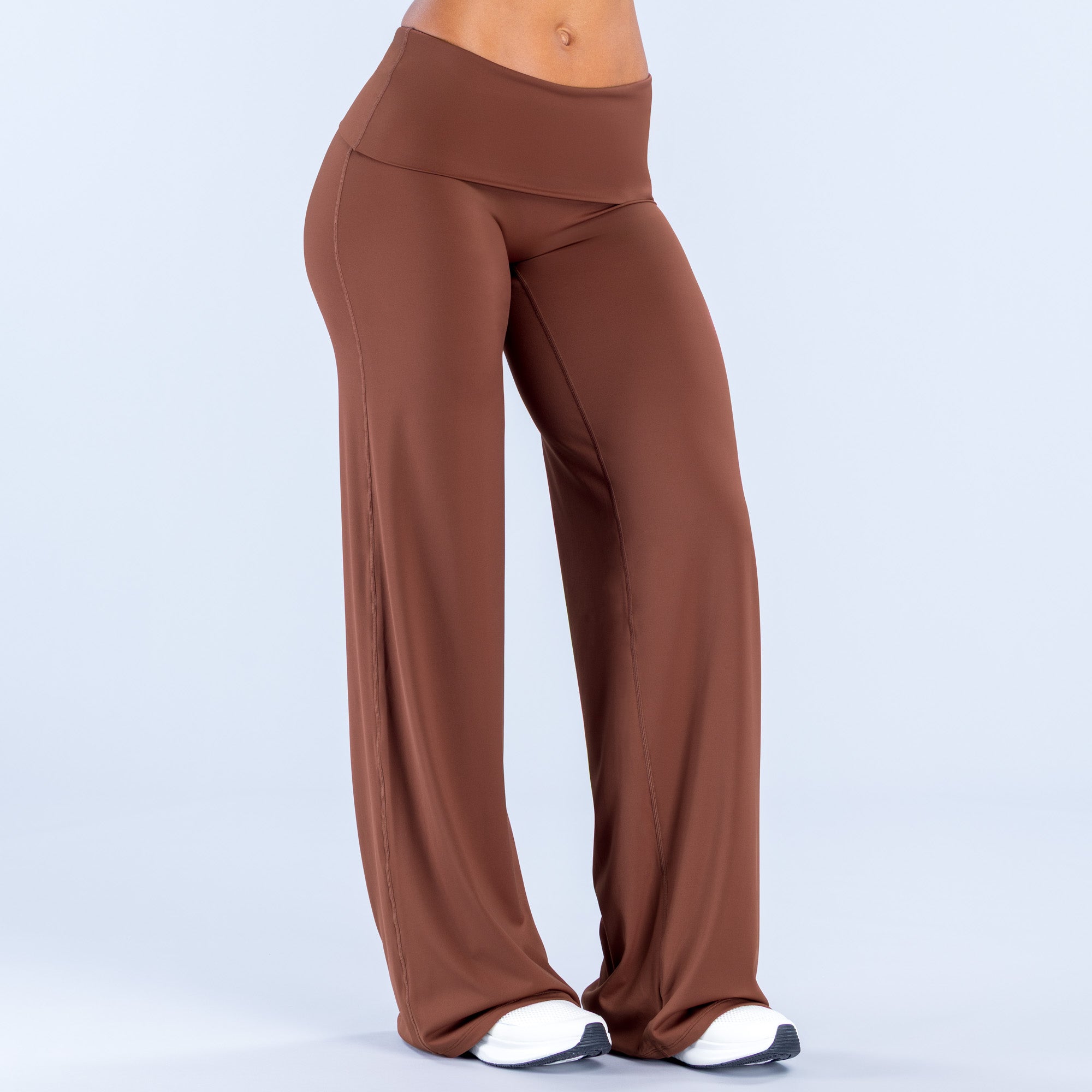 Sav Fold Over Wide Leg Pants Hazelnut