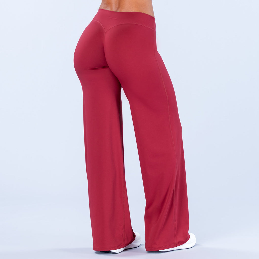 Sav Wide Leg Pants Cherry
