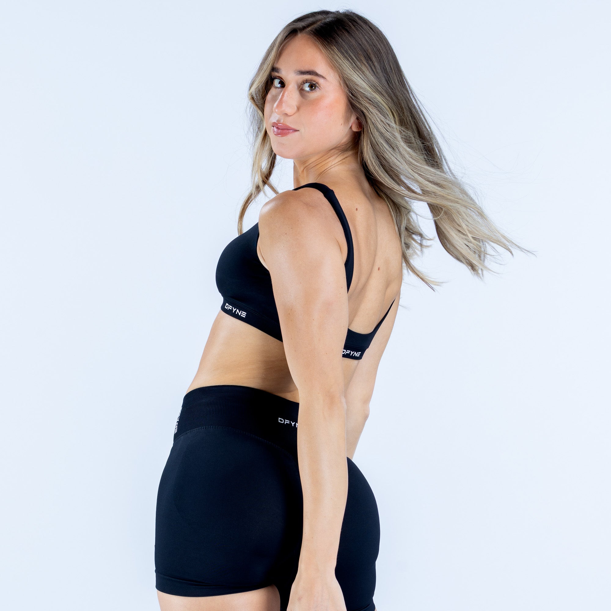 Impact Scoop Back Bra Midnight Black