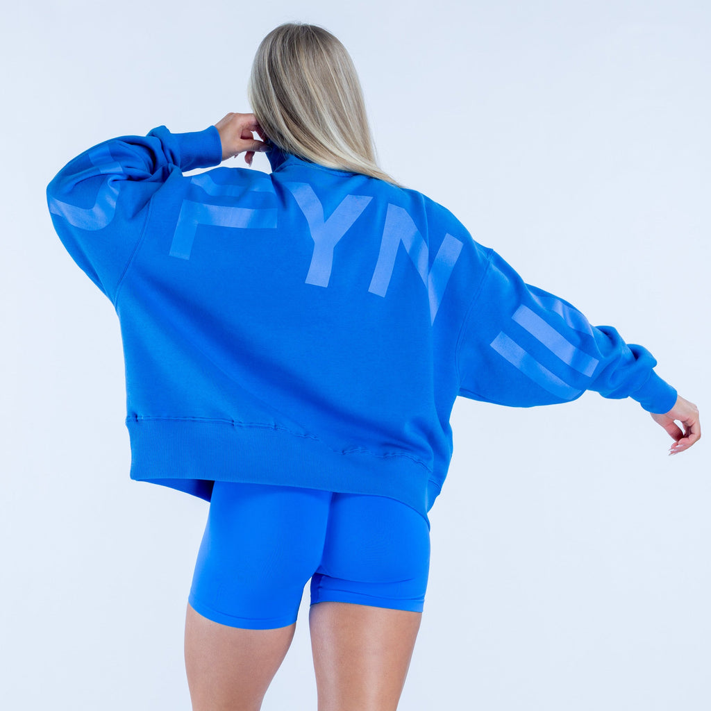 Signature Quarter Zip Sweatshirt Electric Blue