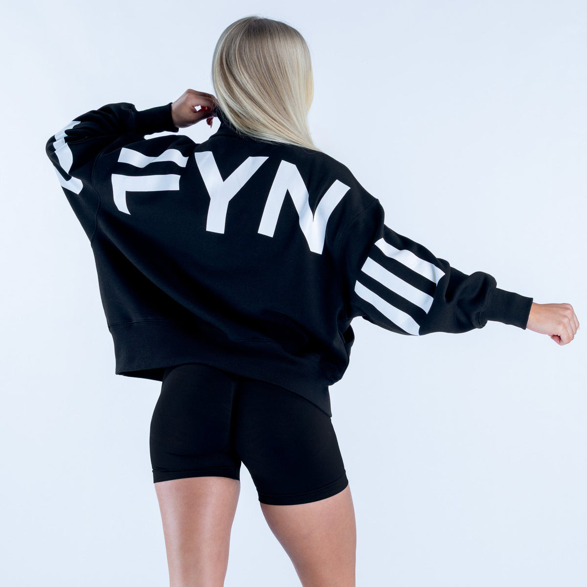 Signature Quarter Zip Sweatshirt Midnight Black