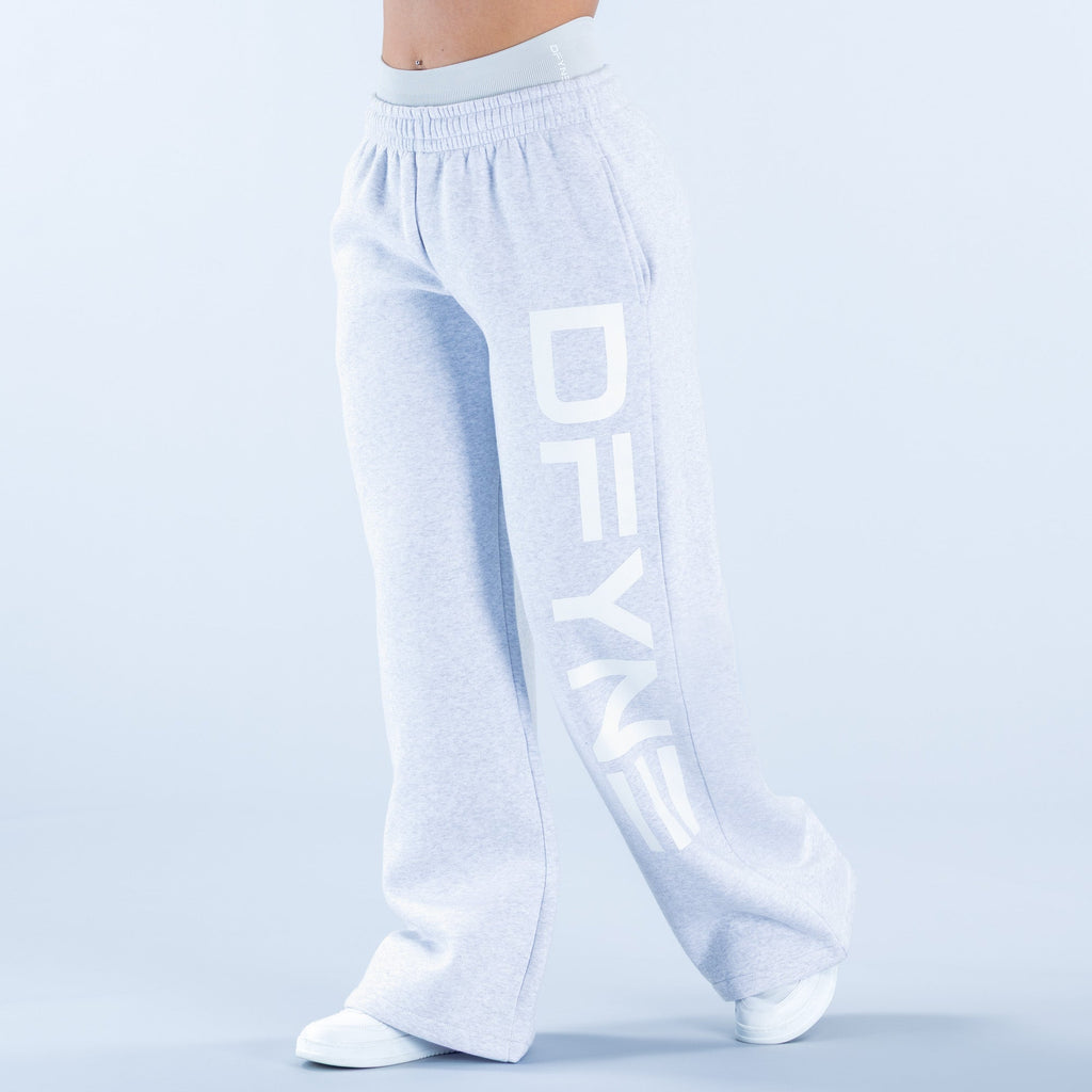Signature Wide Leg Jogger Grey Marl
